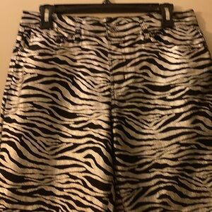 DG2 by Diane Gilman Zebra Print Pants